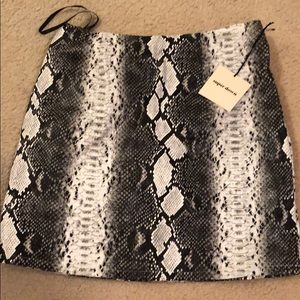 Super down snakeskin skirt